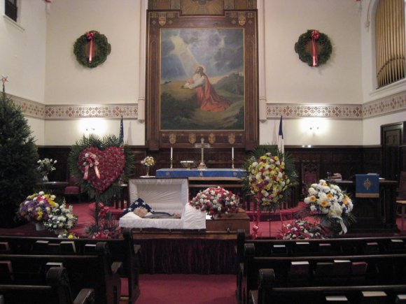 dad back in church